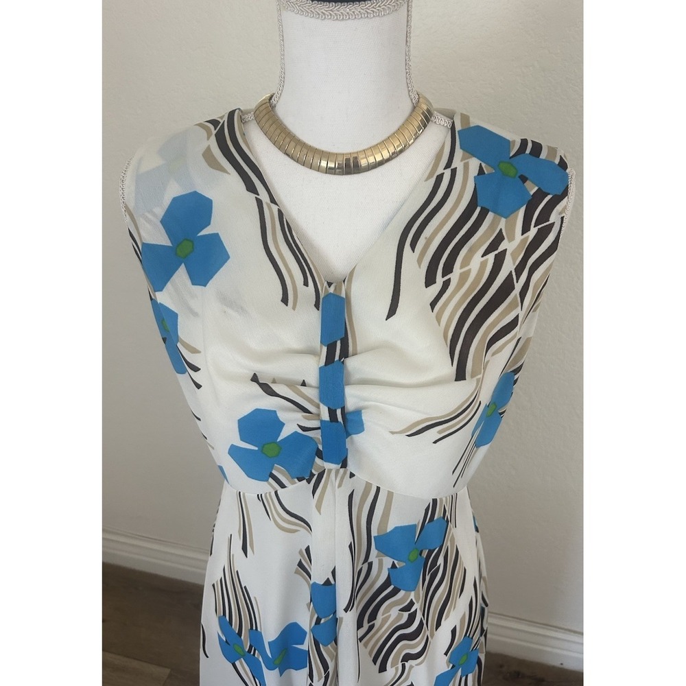Womens Vintage 1970s Sleeveless Maxi Dress - Picture 2 of 8